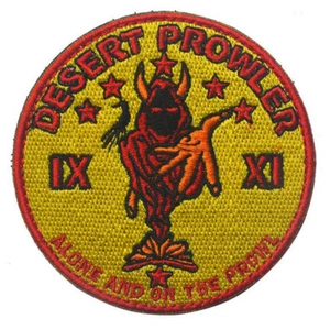 DESERT PROWLER IX XI USA ARMY TACTICAL PATCHES EMBROIDERED HOOK PATCH *01 - Picture 1 of 3
