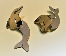 Sterling 3-D CELLINI Motion-Activated, Swimming Dolphin Earrings; Seriously...