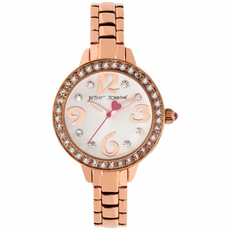 Reloj pulsera Betsey Johnson para mujer tono oro rosa 32 mm BJ00335-04 SIN CAJA Foto 1 de 1