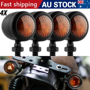 4X Bullet Motorcycle Turn Signal Indicator Light Blinkers for Bobber Cafe Racer - Picture 1 of 12
