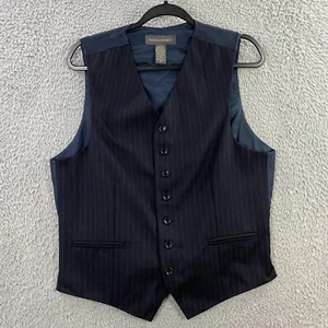 Banana Republic Waistcoat Vest size M Wool Cashmere Western Frontier Buckle Blue - Picture 1 of 6