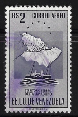 Venezuela: 1951; Delta Amacuro, Scott C454, High value, used, clean, EBDA028 - Image 1 of 2