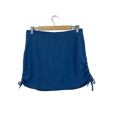 Horny 蟾蜍中号海马短裙短裤蓝色领带侧弹力女式阅读 — 第 1/4 张图片