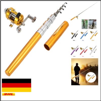 Mini Teleskop Angelrute Pole + Reel - Bild 1 von 4
