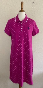 US Polo Assn. Womens Dot Polo Dress Pink Size XL - Picture 1 of 4