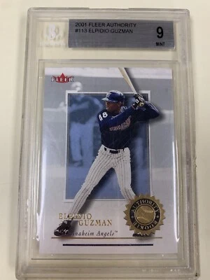 Elpido Guzman Angels 2001 Fleer Authority #113 Rookie Card #1451/2001 BGS 9 - Image 1 of 4