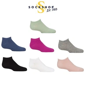 Kids Trainer Socks Bamboo with Smooth Toe Seams Plain 1 Pair SOCKSHOP Lazy Panda - Picture 1 of 19