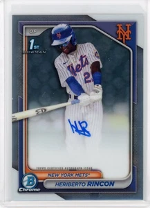 2024 Bowman Chrome Heriberto Rincon 1st Prospect Auto #CPA-HR - Foto 1 di 2