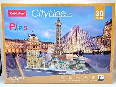 CubicFun City Line Paris 3D Architecture Puzzle 114 Pieces NEW Sealed - Image 1 of 4