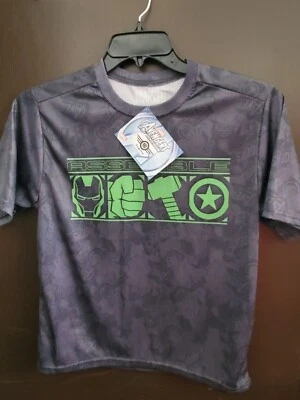 Marvel Avengers Youth Boys Avenger Symbols Assemble Shirt ~ New ~ Size 2XL (18) - Image 1 of 3