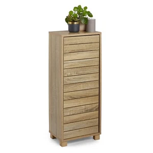 Bathroom Storage Cabinet, Oak Wood Effect Bathroom Floor Cabinet, VonHaus - Picture 1 of 10