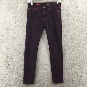 Red Engine Scorcher Skinny Jeans Womens 28 (Actual 30X28) Purple Denim Low Rise - Picture 1 of 18
