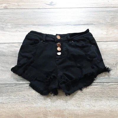 Angel Kiss Womens Button Fly Shorts Size 0 Cut Off Daisy Dukes 24" Waist Stretch - Image 1 of 4
