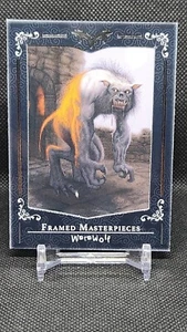 Werewolf 2024 UPPER DECK BLACK FRAMED MASTERPIECES ONE OF 1/1 MONSTER EDITION - Picture 1 of 2