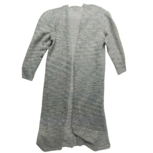 Soft Surroundings Duster Cardigan Open Front Knit Sweater Blue Sparkle - Picture 1 of 10