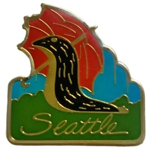Seattle Slug Umbrella Travel Souvenir Pin - Picture 1 of 2