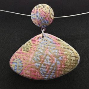 Vintage Single Earrings Long Pop Art 1980s Runway Dangle Lightweight Not a Pair - Picture 1 of 9