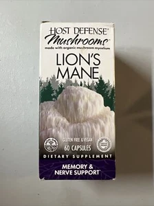 Host Defense Mushrooms Lion's Mane 60 Caps Exp 10/25++ Brand New! Free Shipping! - Picture 1 of 6