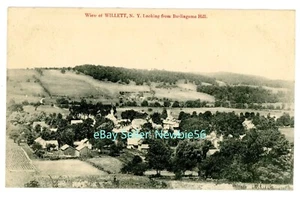Willett NY - BIRDSEYE VIEW TO BURLINGAME HILL - Postcard - Picture 1 of 2