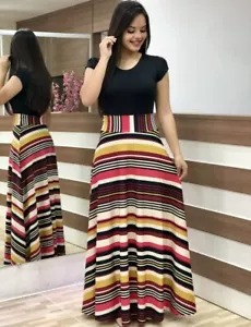 Ropa De Moda Para Mujer Vestidos Largos Elegantes Casuales Fiesta De Larga New - Picture 1 of 21