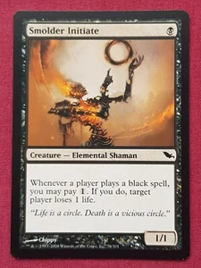 Magic The Gathering SHADOWMOOR SMOLDER INITIATE black card MTG - Imagen 1 de 2