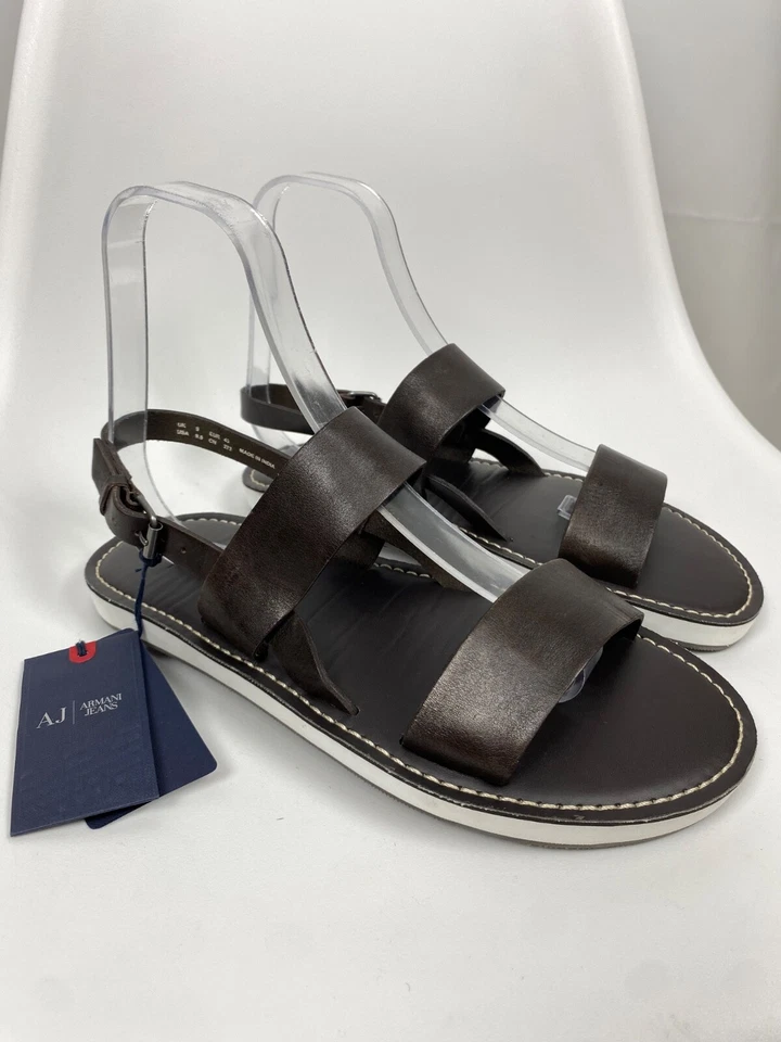 Armani Jeans Genuine Leather Sandals Men size 43 - Image 1 of 4