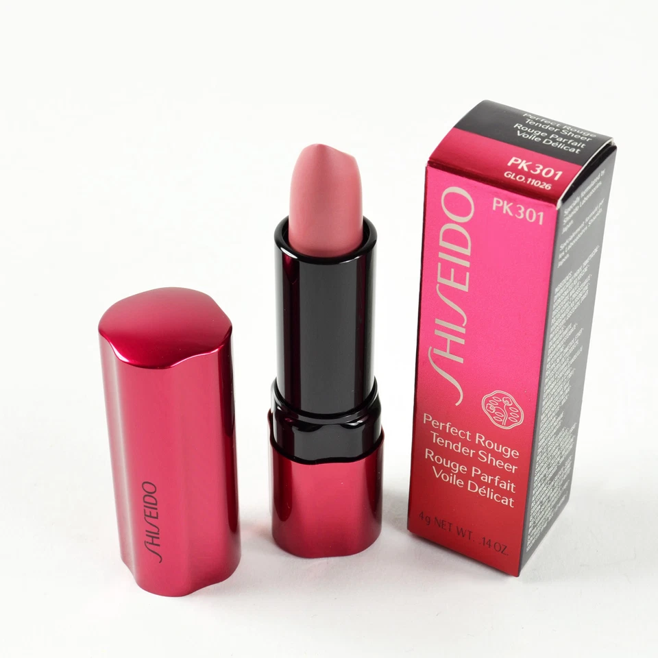 Lápiz labial transparente Shiseido Perfect Rouge Tender PK301 bonito - tamaño 4 g / 0,14 OZ Foto 1 de 1
