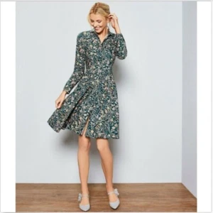 Antonio Melani Floral Print Shirt liberty London meadow Dress Size 4 s1 - Picture 1 of 9