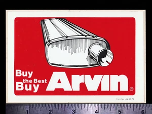 ARVIN Mufflers - Buy The Best - Original Vintage 1970's Racing Decal/Sticker - Picture 1 of 1