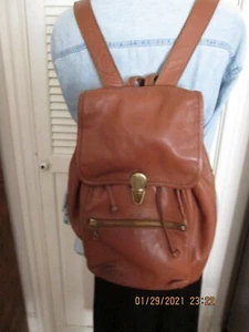 Brown Leather Backpack & Computer Bag. Size M. Very good condition. - Picture 1 of 8