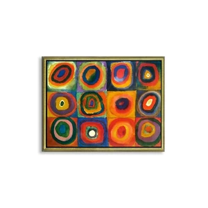 Impresión En Papel O Lienzo O Cuadro Con Marco Wassily Kandinsky Cuadrados - Imagen 1 de 9