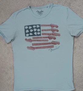 Fender Guitar Flag Lucky Brand T Shirt _ Size Medium - Picture 1 of 2
