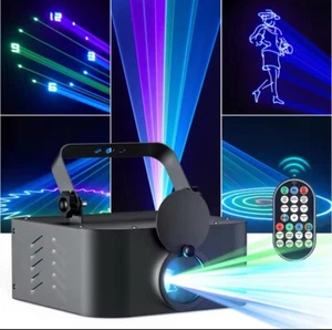 RGB Animation Laser Projector Light DMX 3D Party Stage Lighting Sound Activated - Picture 1 of 6
