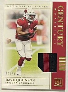 2019 Panini National Treasures Century Materials David Johnson #CM-19 /49 (MEM) - Bild 1 von 2