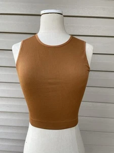A New Day Damen Tank Top Slim Fit Braun Größe Small Gerippt - Bild 1 von 5