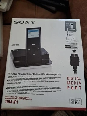Adaptador de puerto de medios digitales Sony TDM-iP1 estación de acoplamiento para iPod NUEVO Foto 1 de 2
