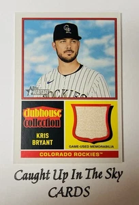 2025 Topps Heritage Kris Bryant “Clubhouse Collection” Juego Usado Bat Rockies - Imagen 1 de 2