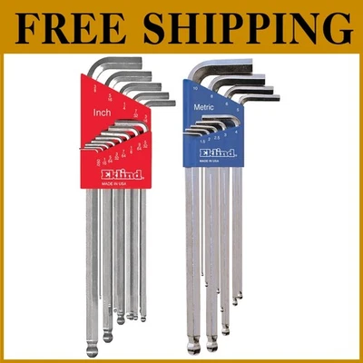 Color Coded Hex Keys - Inch Sizes in Red, Metric in Blue - Image 1 of 4