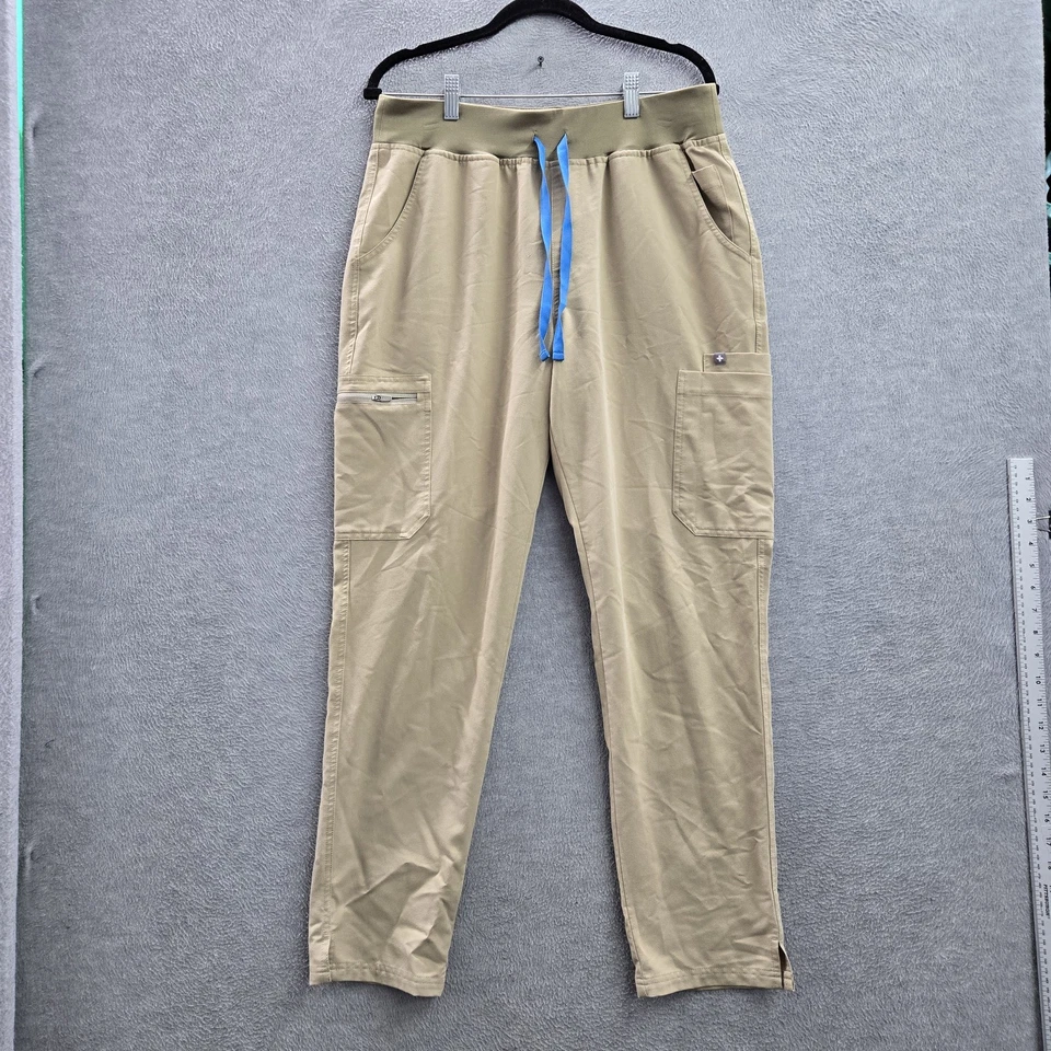 Pantalones Médicos FIGS Mujer L Marrón Yola Ajustados PO#2409 29" Entrepierna Foto 1 de 4