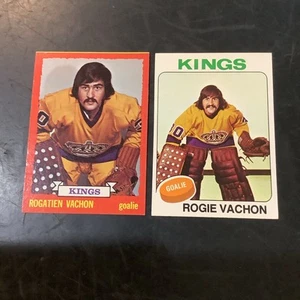 ROGATIEN VACHON 2 CARD LOT 1973-74 Topps #64 & 1979 Topps #160 LA KINGS Goalie ! - Picture 1 of 7