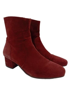 MANGO Stivaletto con zip Donna Scarpina di lana Taglia IT 39 rosso elegante - Foto 1 di 5