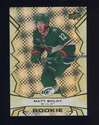 2022-23 Upper Deck UD Ice Gold Parallel #106 Matt Boldy Wild RC Rookie - Image 1 of 2