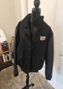 Vintage Mountain Dew Varsity Jacket Men's L Mtn Dew Black. Bomber Letterman  - Picture 1 of 9