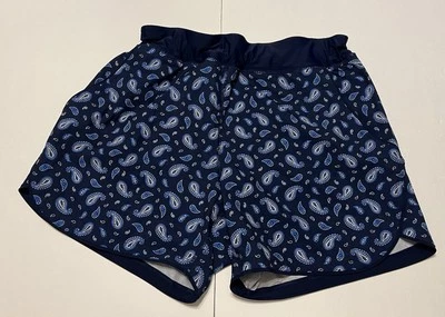 Traje de baño corto Lands End talla 18 para mujer con bolsillos diseño azul cachemir Foto 1 de 4