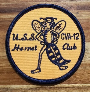 VINTAGE US NAVY USS HORNET CVA-12 (HORNET CLUB) PATCH - Bild 1 von 2