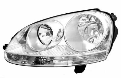 Scheinwerfer links für VW Golf 5 + Jetta 3 1K Chrom Halogen Streuscheibe + LWR - Bild 1 von 4