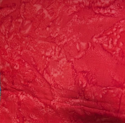 Tela Batik Roja 100% Algodón 2.1 yardas x 44 pulgadas Foto 1 de 2