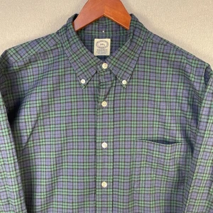 Kamakura Shirts Vintage Ivy Dress Shirt 16.5 Blue Green Plaid OCBD Made in Japan - Picture 1 of 7