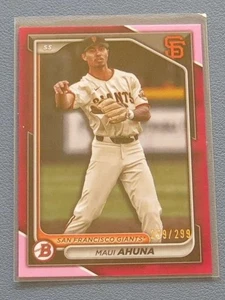 2024 Bowman Prospects #BP-26 Maui Ahuna Fuchsia parallel /299 SF Giants - Picture 1 of 3