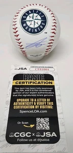 Julio Rodriguez Signed Rawlings Official Seattle Mariners Logo Baseball JSA A7 - Picture 1 of 3